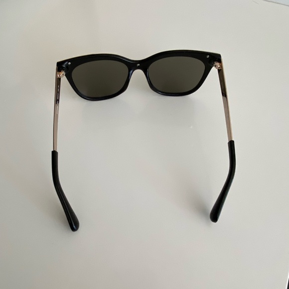 DVF Diane Von Furstenberg brown square cat eye sunglasses reflective main image 4